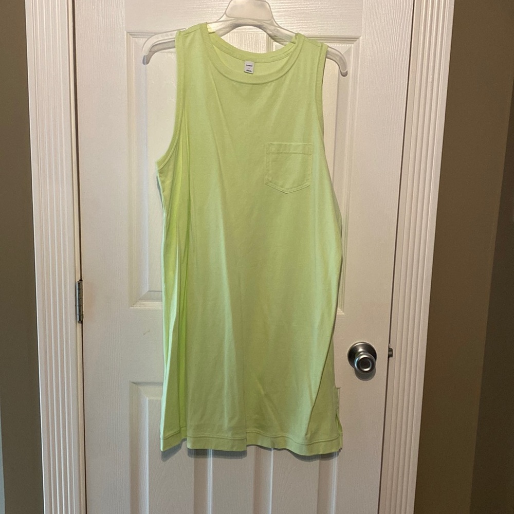 Old navy t shirt pocket dress sz large green